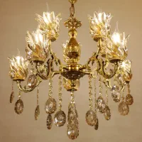 لوستر ۵ شاخه برنزی با ضمانت