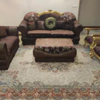 مبل استیل کلاسیک ۷ نفره و جلو مبلی