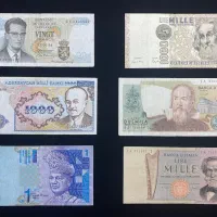 ست ۶ عددی اسکناس از بلژیک ایتالیا مالزی آذربایجان