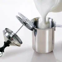 فوم گیر شیر دستی ( استیل) و پیچر ۵۵۰ میلی لیتر