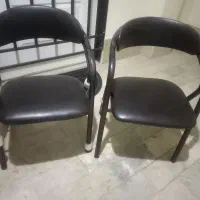 صندلی چرم و فلزی