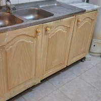 کابینت فلزی آشپزخانه کامل با سینک و هود
