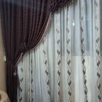 پرده و یک عدد دستک تمیز بدون ایراد