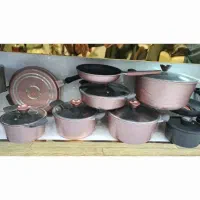 سرویس قابلمه چدن گرانیتی ۱۵ پارچه بالنتینی