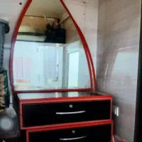 دوعدد میز کار برای سالن تک کشو آینه دار