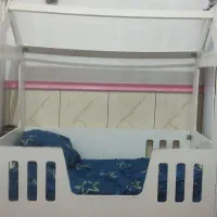 تخت یک نفره کلبه ای باکفی وتشک