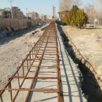 آرماتور بندی اسکلت فلزی استخر سوله