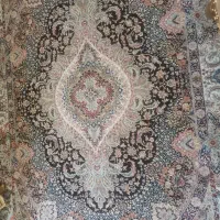 یک جفت فرش ماشینی 9 متری کویر کاشان زمینه قهوه ای
