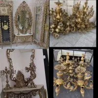 فروش و خریدار لوستر  آینه شمدان کنسول برنز  آبکاری