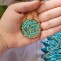 گردنبند رزینی / فیروزه