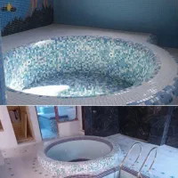 کاشی کاری کاشیکاری موزاییک استخر ویلا جکوزی