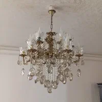 لوستر برنزی 6شاخه 12شعله سنگین وزن