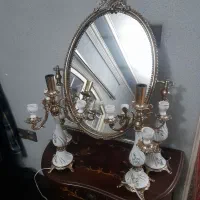اینه شعمدان برنز انتیک قدیمی