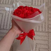 دسته گل روبانی