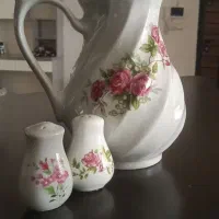 پارچ ونمکدان گل سرخی