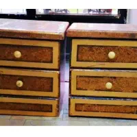 دو عدد کنار تختی +دراور چهار کشویی