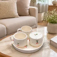 سرویس چای خوری برجسته سرامیکی