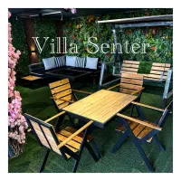 میزو صندلی باغی/نیمکت روستیک/میز ترموود رستورانی