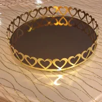سینی ایینه دار طلایی