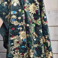 پارچه مخمل طلا کوبی