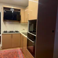 کابینت هایگلس همراه با هود و سینک