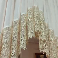 پرده حریر دانتل ترکیه ای