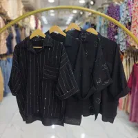 شومیز صوفیا نگین دار مشکی محرمی
