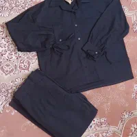 ست مانتو شلوار لینن مشکی