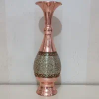 گلدان مسی خاتم کاری