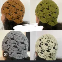 کلاه ترند تابستانی و ریسه موی دستبافت