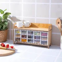 جا ادویه چوبی کشودار