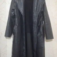 پالتو چرم مشکی اصل