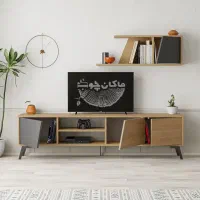 میز تلویزیون پایه چوبی مدل +ELSANA / ماکان چوب