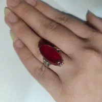 انگشتر نقره مردانه عقیق سرخ