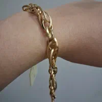 دستبند برند شین با ابکاری طلای ۲۴ عیار
