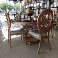 صندلی طرح طلات/طلایی سفید مشکی تالار عقدی