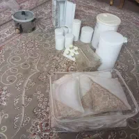 یک دست سرویس آشپزخانه وسرویس رو تختی نو