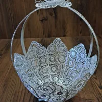 ظرف مسی طرح نقره نما