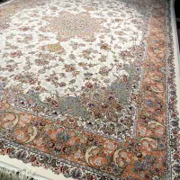 فرش ماشینی ۹ متری خطیبی کرم 1200 شانه