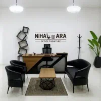 مبل اداری شیک میز مدیریت توری فلزی صندلی توری