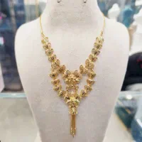 گردنبند پنجشیر آبکاری طلا سبک وزن(نقره جات رویال)