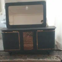 اینه وکنسول  طوسی تیره وطلایی