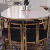 میز ناهارخوری کم جا استیل ۶ نفره نو قیمت مناسب