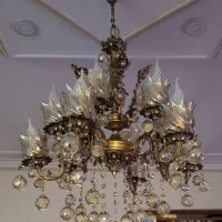 لوستر برنجی ۱۲شعله