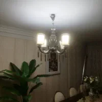 یک عدد لوستر برنز آبکاری سیلور