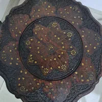 میز منبت کاری شدی هندی با تراشه برنز