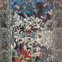 فرش ذرع ونیم کرک وابریشم