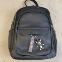 کوله پشتی چرم مصنوعی مشکی
