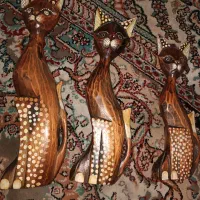 مجسمه چوبی ..جنس بامبو .معاوضه