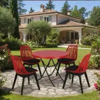 صندلی پلاستیکی مدل بهار پایه چوب فلز